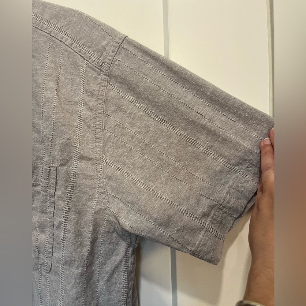 Patagonia Men's‎ Back Step Shirt Oatmeal color short sleeve hemp & cotton sz XL - Picture 6 of 9